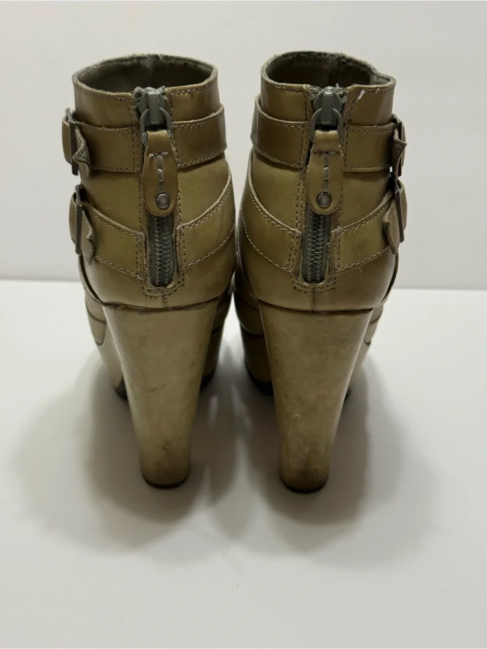 Seychelles Women's Leather Strappy Platform Ankle Boots Size 7